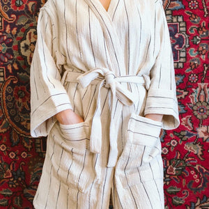 Duru | Striped Linen Robe