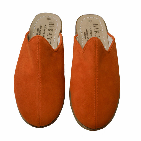 Load image into Gallery viewer, Moda | Orange Handmade Leather Mules
