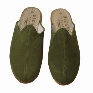 Moda | Green Handmade Leather Mules