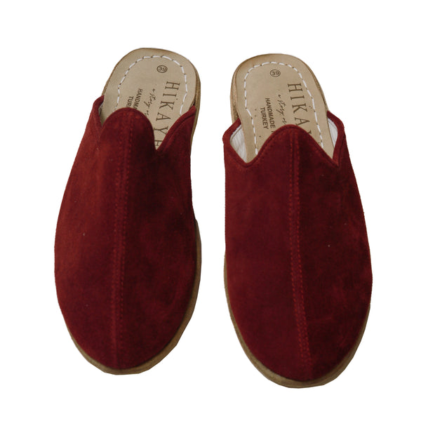 Load image into Gallery viewer, Moda | Burgundy Handmade Leather Mules
