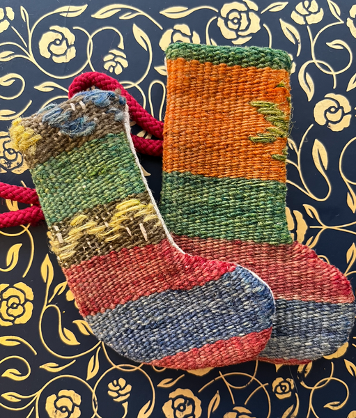 Load image into Gallery viewer, Chorap | Handwoven Kilim Mini Stocking Ornaments
