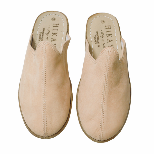 Load image into Gallery viewer, Moda | Cream Handmade Leather Mules

