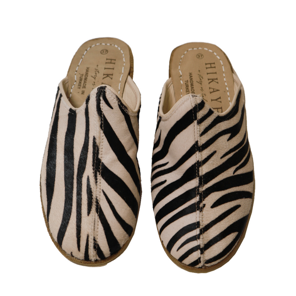 Load image into Gallery viewer, Moda | Zebra Handmade Leather Mules
