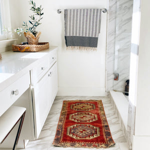 Hayal | Black and White Woven Turkish Bath Towel