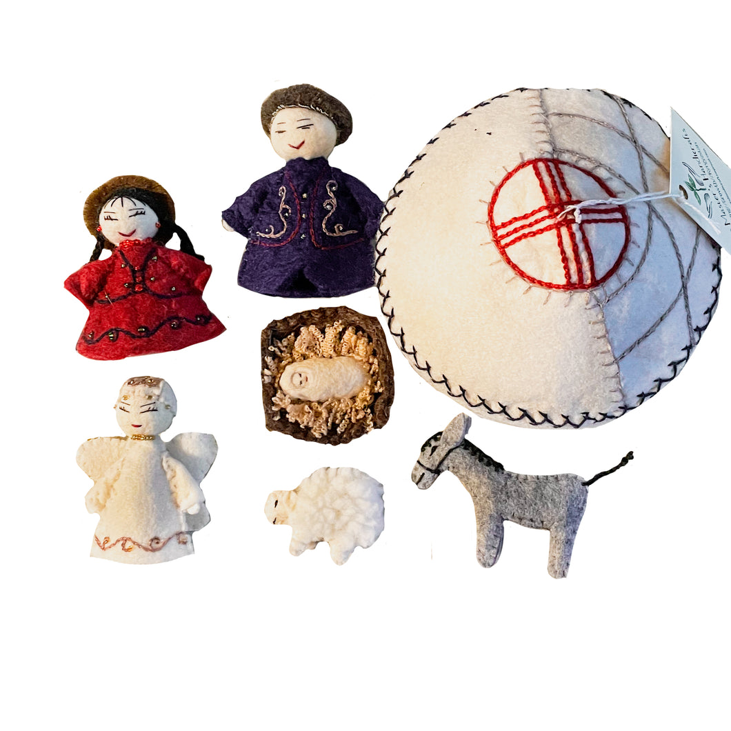 Rejoice | Handmade Medium Wool Nativity Set
